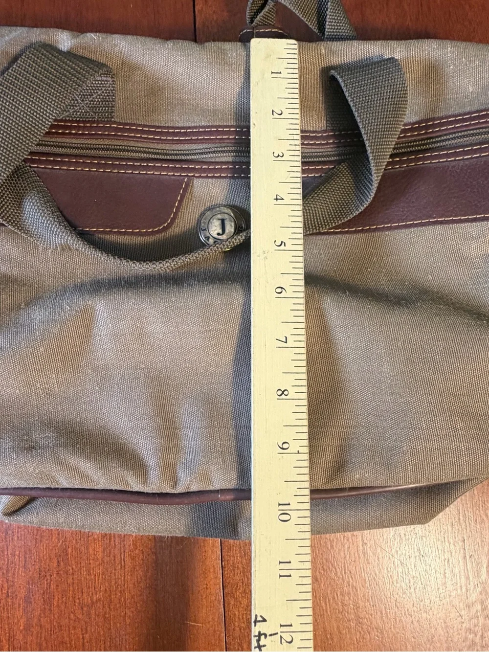 Vintage Jaguar Canvas Leather Weekender Duffle Bag Travel Luggage Handles Strap